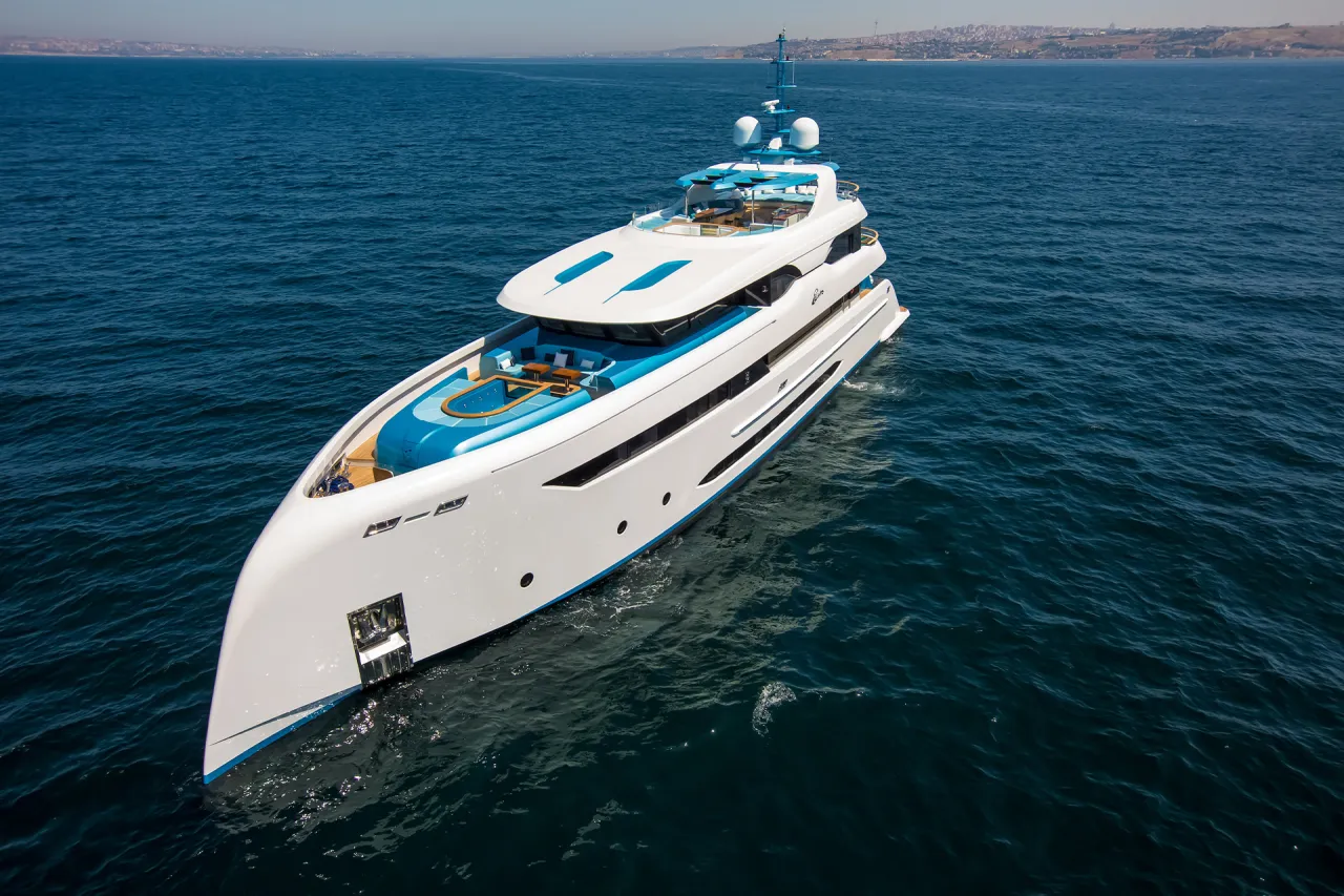 Bilgin 147 Elada (The Bilgin 147 Elada is a harmonious marriage of contemporary vision and refined luxury. Her striking design features, conceived by H2 Yacht Design, capture the eye with sleek, modern lines that speak of both performance and style. This dynamic presence serves as an elegant prelude to the sophisticated and comfortable world that awaits within.

Dynamic by design. Luxurious by nature. An unforgettable statement.
)
